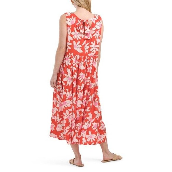 Mister Zimi womens Olivia Midi Dress size 6 AU (2 US) Red Daisy Tie Back $179 - Picture 2 of 9